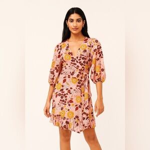 ByTiMo Floral Ruffle Wrap Dress
